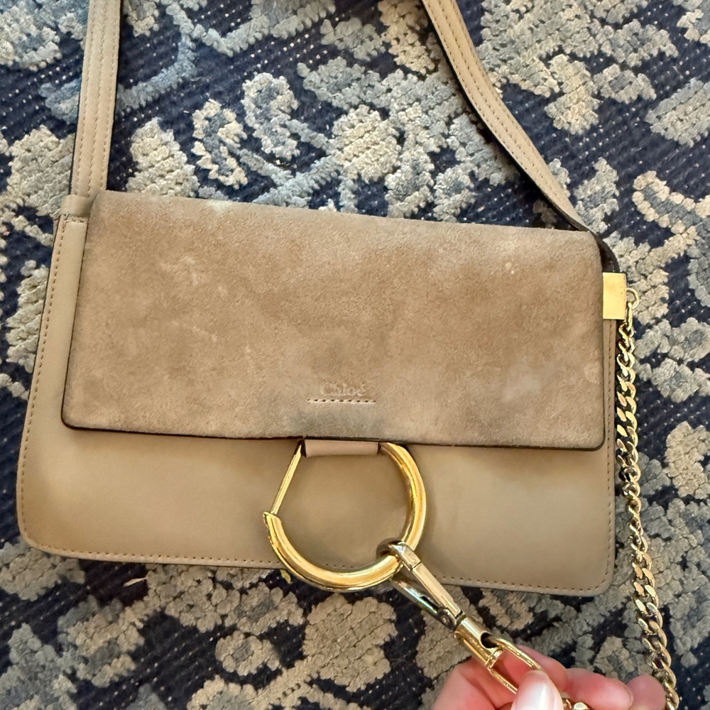 Chloe Leather and Suede messenger Bag